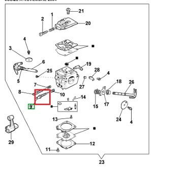 Carburettor screw Walbro